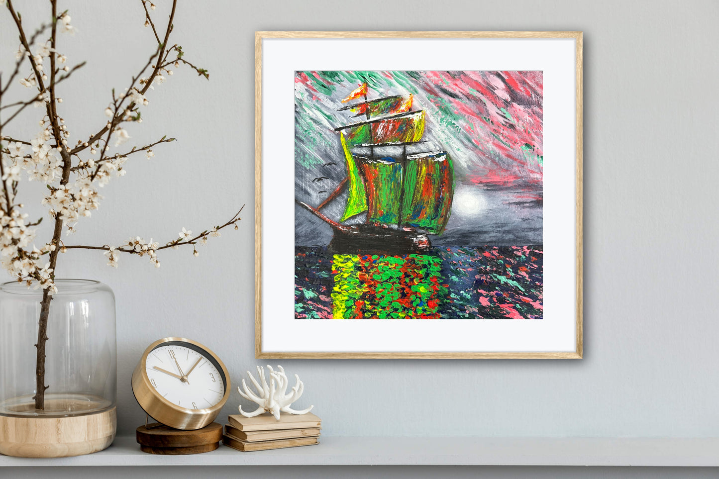 Sailing Through Colorscapes Acrylic Painting