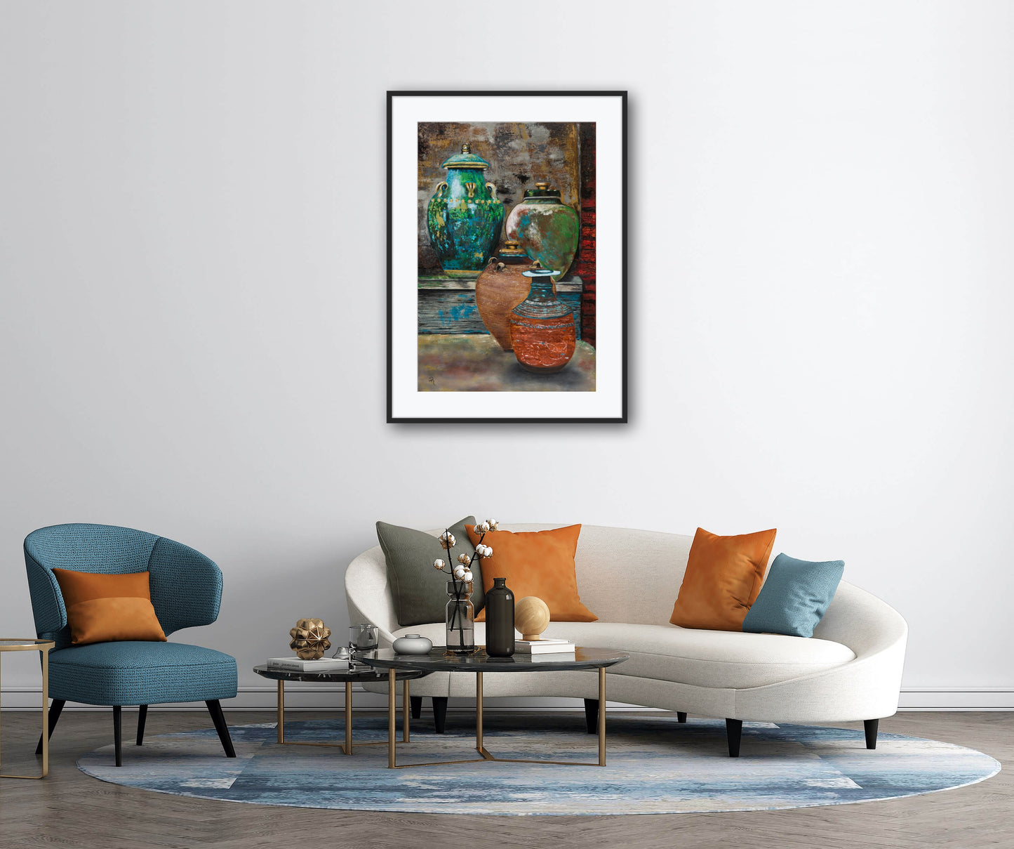 Chipped And Charming Moroccan Pottery Art Print