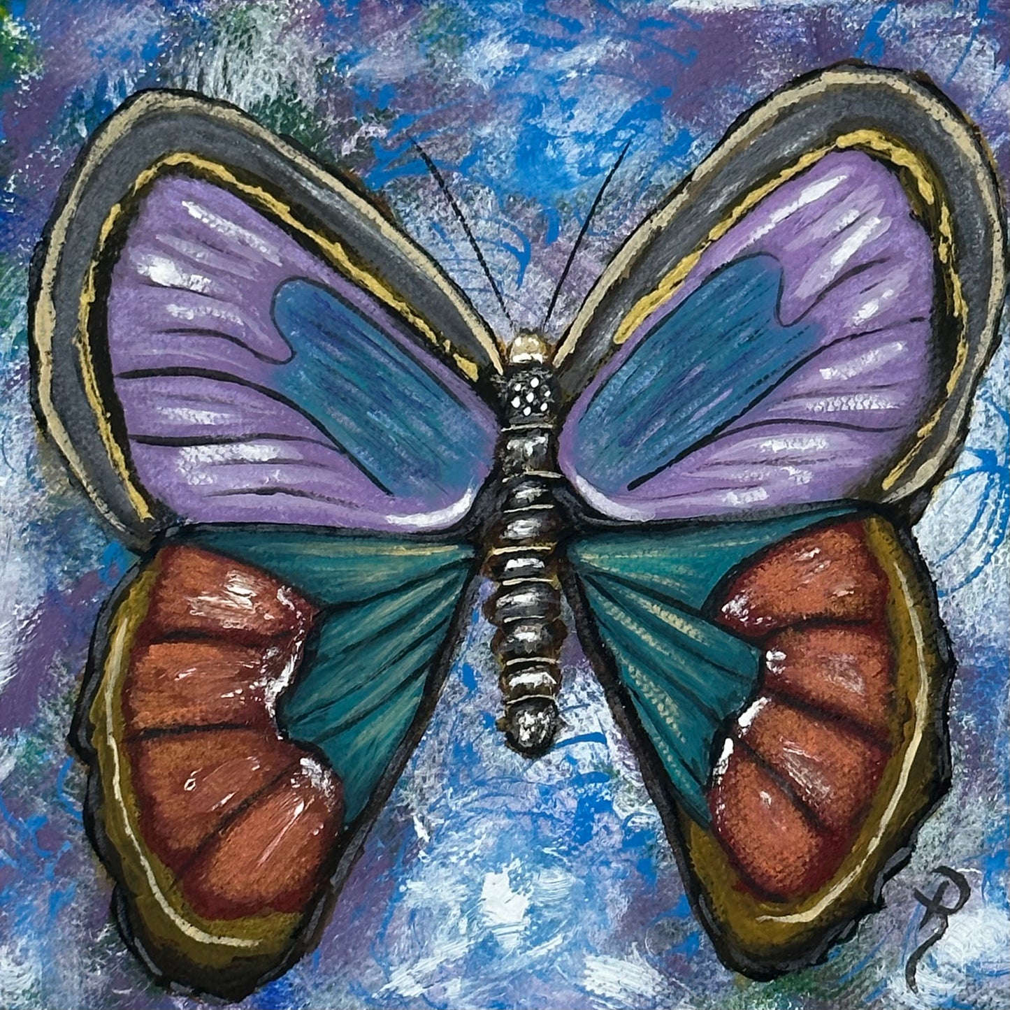 Butterfly Breeze Acrylic Painting