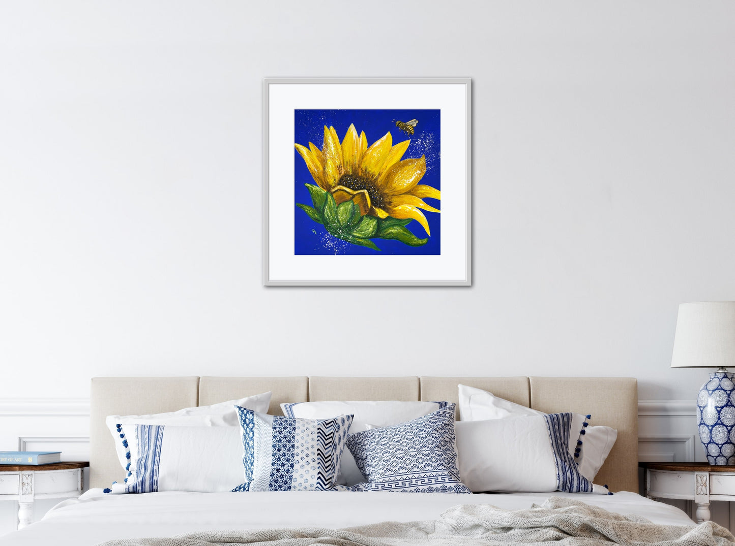 Sunflower's Bee Ballet Art Print