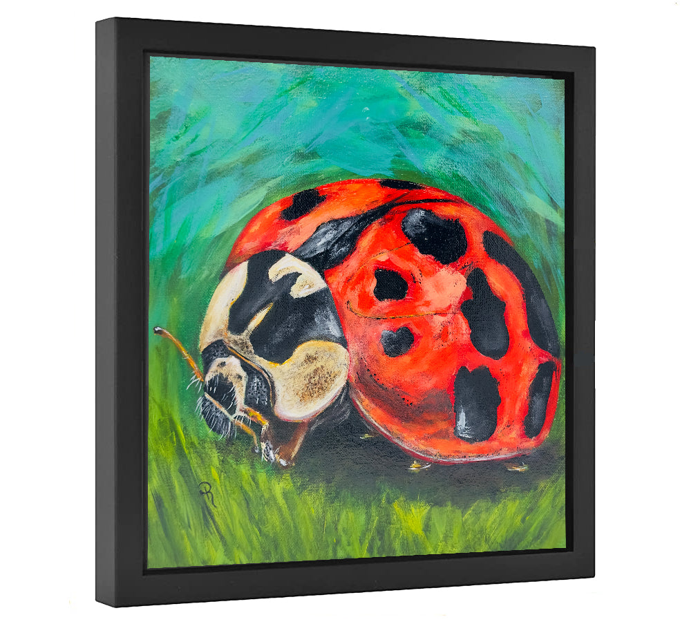 Lively Ladybug Acrylic Painting