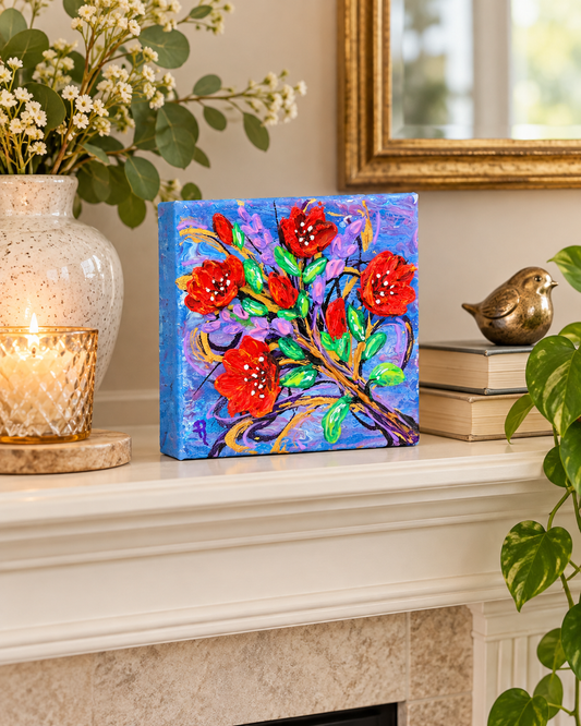 Blooming Loud Acrylic Painting