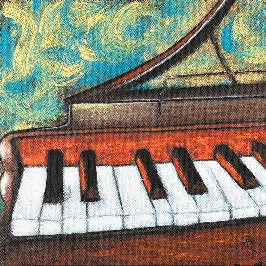 Play Me a Tune Piano Acrylic Painting