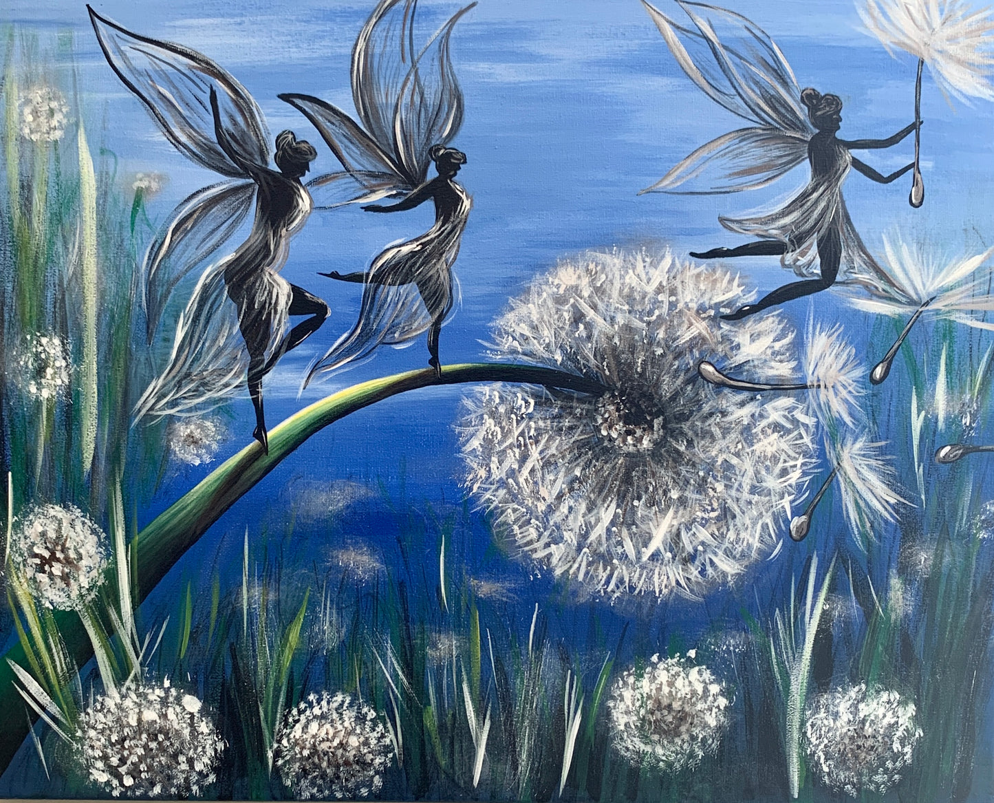 Dandelion Fairy Acrylic Painting